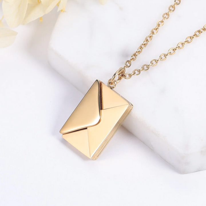 Envelope Necklace - Timeless Stainless Steel Pendant Necklace for Him & Her